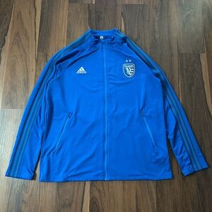 Mens Adidas San Jose Earthquakes Anthem Soccer Track Jacket EXTRA LARGE XL MLS